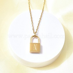 Ожерелья с подвесками из нержавеющей стали 304 Rolo NJEW-S444-01G-14