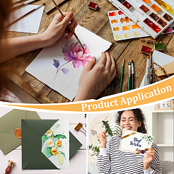 50 papier aquarelle en pâte de bois&nbsp;DIY-WH0671-346C