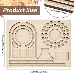 1шт бамбуковая доска для дизайна бусин TOOL-BC0003-14