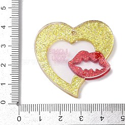 Подвески из непрозрачного акрила с принтом ко дню святого валентина&nbsp;FIND-D283-11H