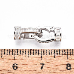 925 серебряная застежка с микропаве из прозрачного кубического циркония&nbsp;STER-T008-09P