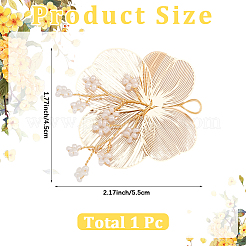 Сплав с пластиковыми перламутровыми украшениями&nbsp;FIND-WH20030-11A-G