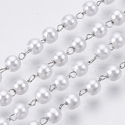 Handmade abs пластмасса имитация жемчужина бисера цепочки CHS-T003-01P