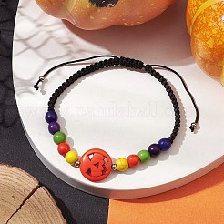 Браслеты из плетеных бусин круглой формы из синтетической бирюзы диаметром 6 мм.&nbsp;BJEW-JB10335-01