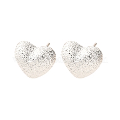 Серьги-гвоздики с текстурированной латунью EJEW-A143-02B-S