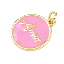 Латунь эмаль подвески&nbsp;KK-L251-02G-B05