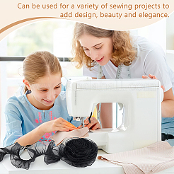 Плиссированная кружевная лента из полиэстера OCOR-WH0078-132A