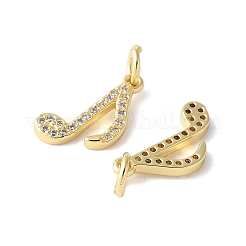 Латунные микропаве прозрачные подвески с фианитом KK-H449-85B-G-RS