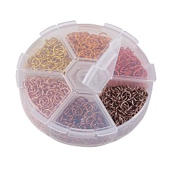 6色アルミ線オープン丸カン  ラウンド  ミックスカラー  20ゲージ  6x0.8mm  内径：4.4mm  約180PCS /カラー  1080個/箱&nbsp;ALUM-X0001-01D