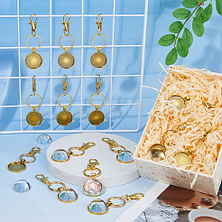 Плоские круглые брелки из сплава&nbsp;KEYC-DC00052