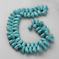 Нити из синтетических бирюзовых бусин&nbsp;G-WH0022-18C