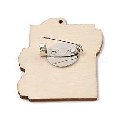 Броши с рождественской тематикой из дерева для женщин JEWB-Z029-01D