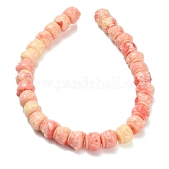 Резные бусины из синтетического коралла BSHE-H114-03A