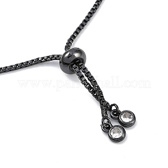 Стойка покрытие латунь микро паве кубический цирконий серебряные браслеты BJEW-P341-04EB