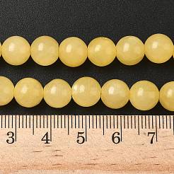 Естественный желтый нефритовый шарик нити G-K121-01-8mm