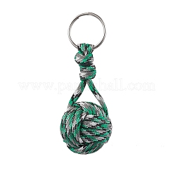 Брелки из нержавеющей стали с шариками из полиэстера KEYC-JKC01119