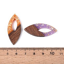 Подвески из непрозрачной смолы и орехового дерева&nbsp;RESI-T060-06M