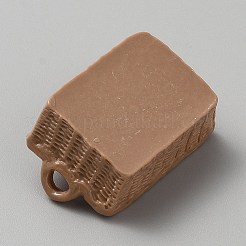 Miniatur-Rechteckkorbornamente aus Kunstharz&nbsp;DIY-TAC0010-46A