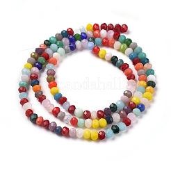 Chapelets de perles en verre imitation jade&nbsp;X-GLAA-E415-01B