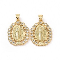 Латунные микропаве прозрачные подвески с фианитом&nbsp;ZIRC-F135-21G