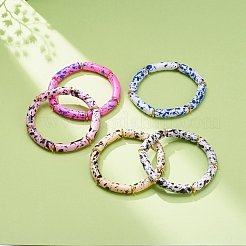 Braccialetto elastico con perline in tubo curvo acrilico&nbsp;BJEW-JB08443