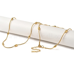 Овальные цепочки-змейки из нержавеющей стали 304 NJEW-H046-03G