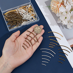 216 шт. 18 стиля латунные изогнутые трубчатые бусины&nbsp;KK-PH0012-25