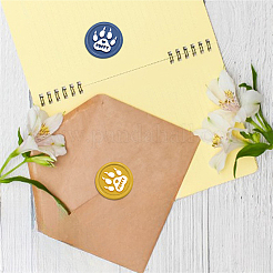 Латунная восковая печать штамп с ручкой AJEW-WH0184-0666