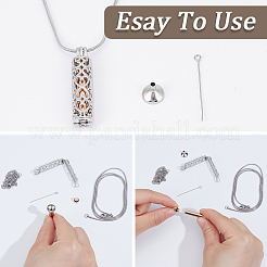 DIY-Kits zur Herstellung von Halsketten mit Anhängern aus Edelstahl&nbsp;DIY-CN0003-75RG