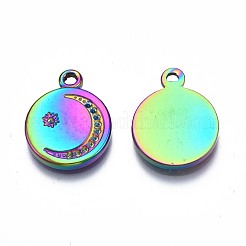 Pendentif en acier inoxydable 304 plaqué or avec strass&nbsp;STAS-N098-035