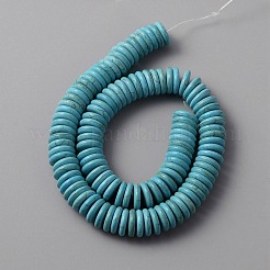 Синтетических нитей бирюзовые бусы&nbsp;TURQ-WH0001-05B