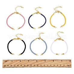 6 шт. 6 цвета нейлоновых шнуров для изготовления браслетов AJEW-FS0001-38