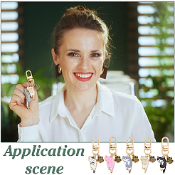 Украшения с подвеской из эмали из сплава кошки&nbsp;HJEW-PH01920