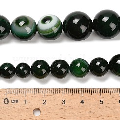 Нити из натуральных полосчатых бусин агата&nbsp;G-P589-A01-01H