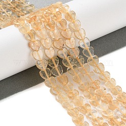 Природный желтый кварц нитей бисера G-M403-A24-02