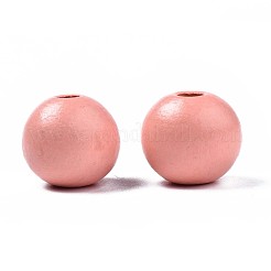 Расписные европейские бусины из натурального дерева&nbsp;X-WOOD-S049-06J