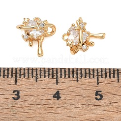 Ciondoli in ottone zirconi chiari micro pavé&nbsp;CU-CBAB0CF-21G