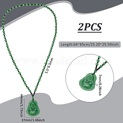 2 шт. ожерелье с подвеской в виде Будды Майтреи из искусственного камня NJEW-UN0001-59A