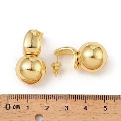 Круглые серьги-гвоздики из латуни EJEW-F389-21G