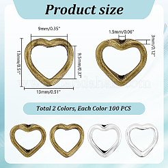 200шт. 2-цветные литые бусины-рамки FIND-GA0003-70