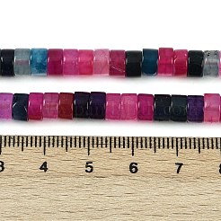 Окрашенные естественный агат бисер пряди G-U030-B01-03