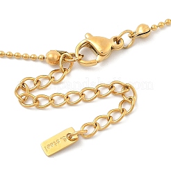 Ионное покрытие (ip) 304 нержавеющая сталь кристалл стразы плоские круглые и сердце кулон шариковая цепочка ожерелья для женщин NJEW-F328-05G