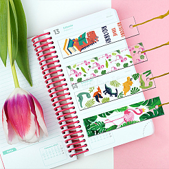 Акриловые закладки с рисунком фламинго и динозавра OFST-GL0001-01A