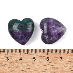 Натуральные флюоритовые камни в форме сердца для ладони&nbsp;G-P609-A03-01