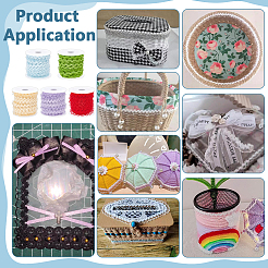 40м 5-х цветная нейлоновая кружевная эластичная лента&nbsp;OCOR-BC0009-14