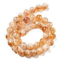 Нити из нагретых натуральных цитриновых бусин&nbsp;G-A262-A01-10mm