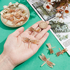 12 шт. 2 стиля латунных филигранных соединительных звеньев KK-NB0003-93LP