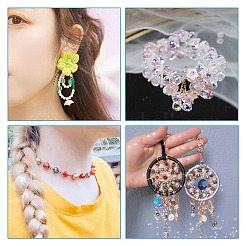 200шт 10 цветные гальванические стеклянные бусины EGLA-KS0001-02