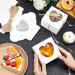 20 шт. квадратные бумажные картонные коробки для выпечки CON-BC0002-34B