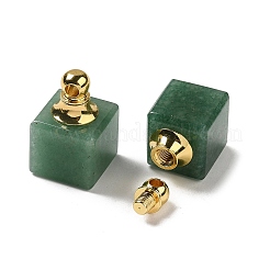 Подвески для флаконов с натуральным зеленым авантюрином&nbsp;G-Z039-04G-01